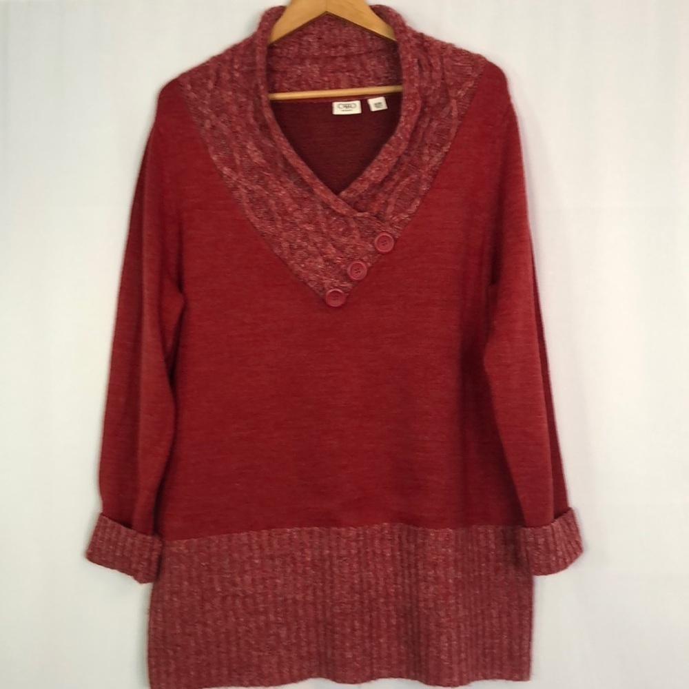 CATO Plus Pullover Long Sleeve Neckline Detail Sweater Size 18/20W